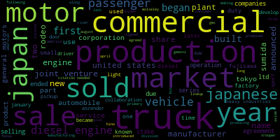 Isuzu word cloud